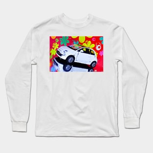 White Fiat 500 surrealism Long Sleeve T-Shirt